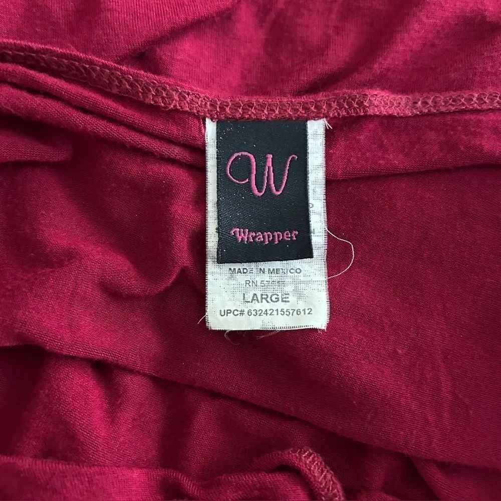 Wrapper Red Bodycon Top Size Large - Picture 4 of 4